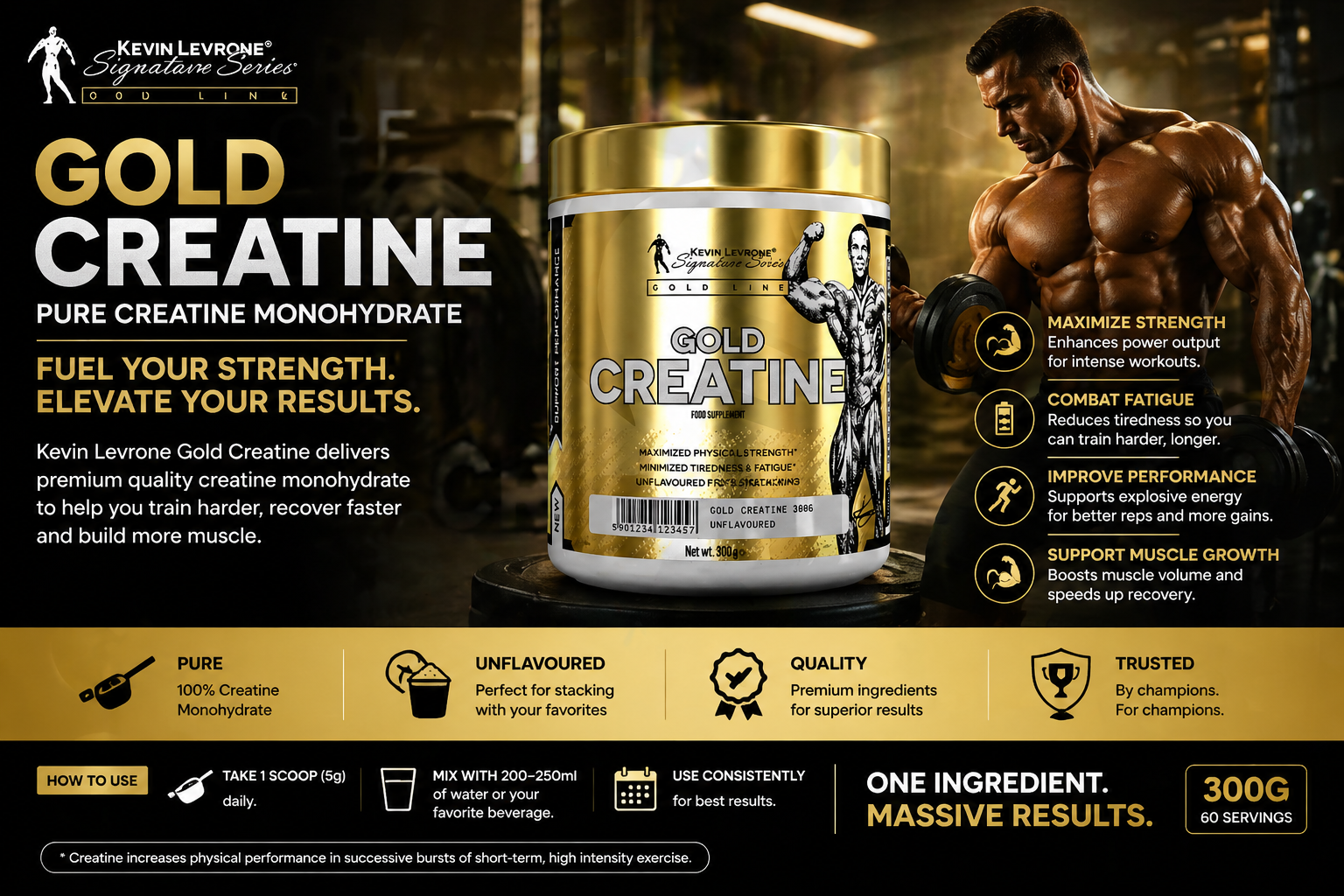 Kevin Levrone Gold Creatine 60 Servings