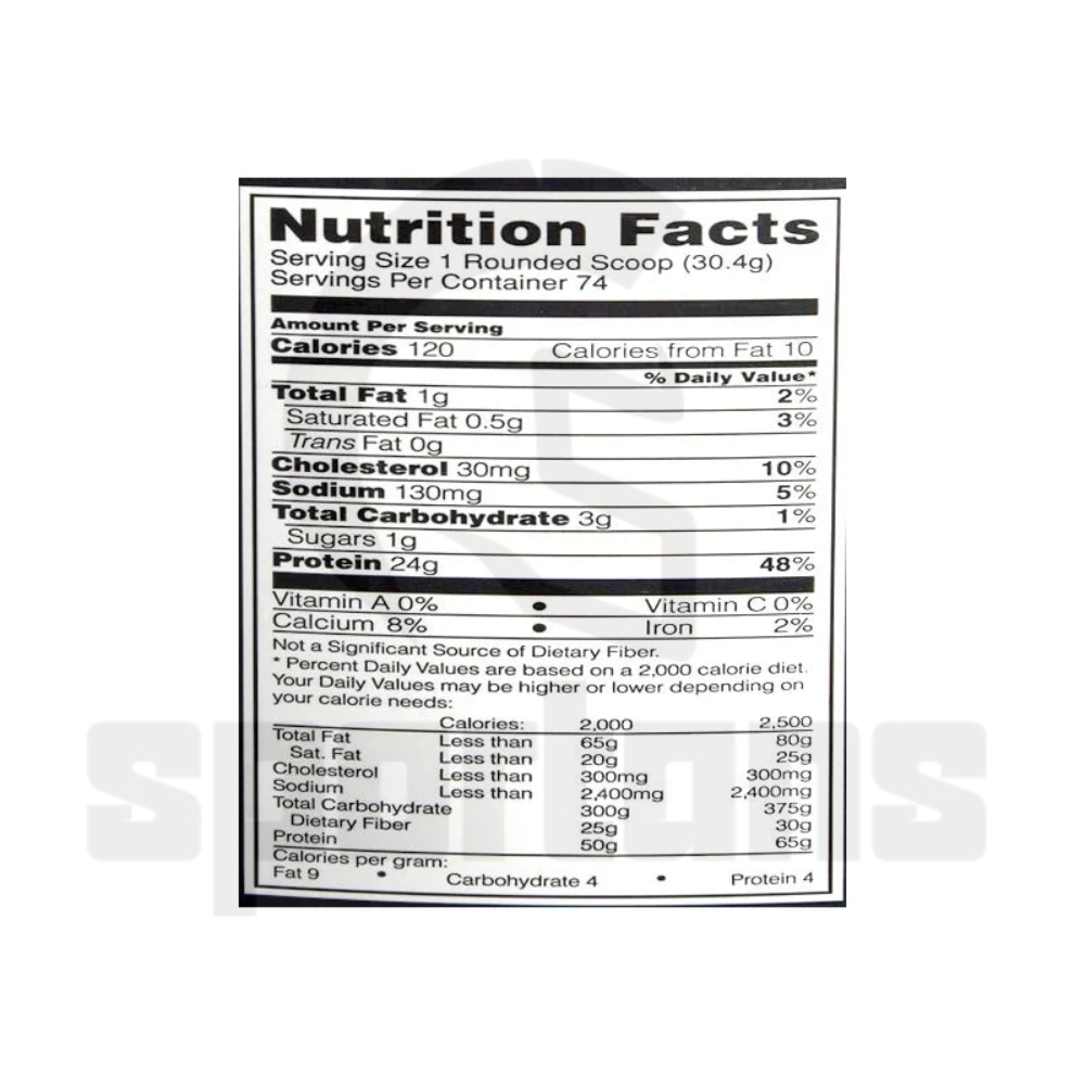 ON Gold Standard Whey Protein nutrition facts