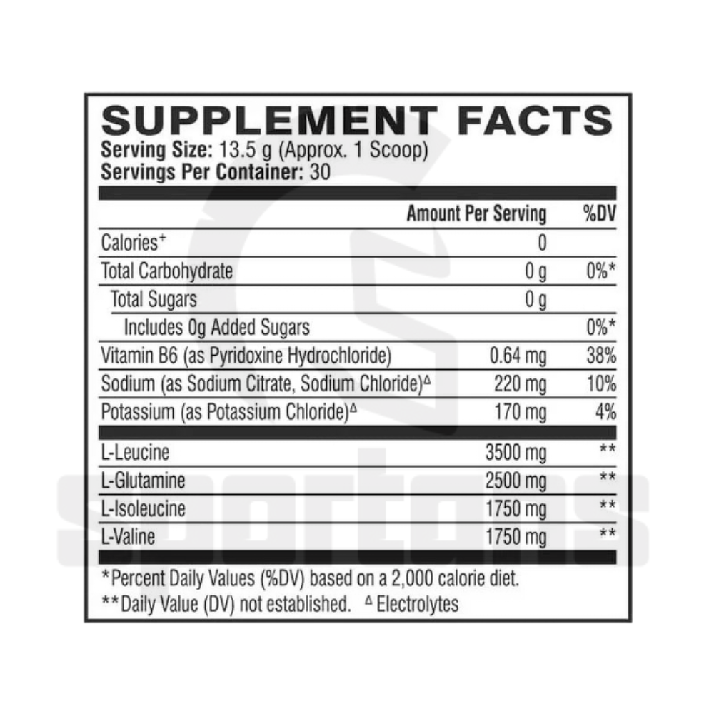 Scivation Xtend BCAA 30 Servings Supplements Facts