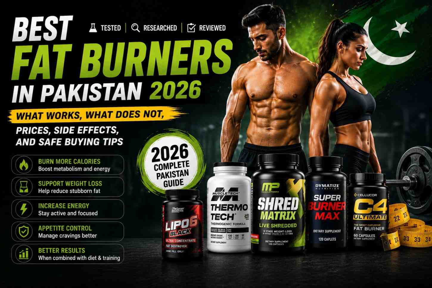 Best fat burners in Pakistan 2026 supplement guide by TheSportans